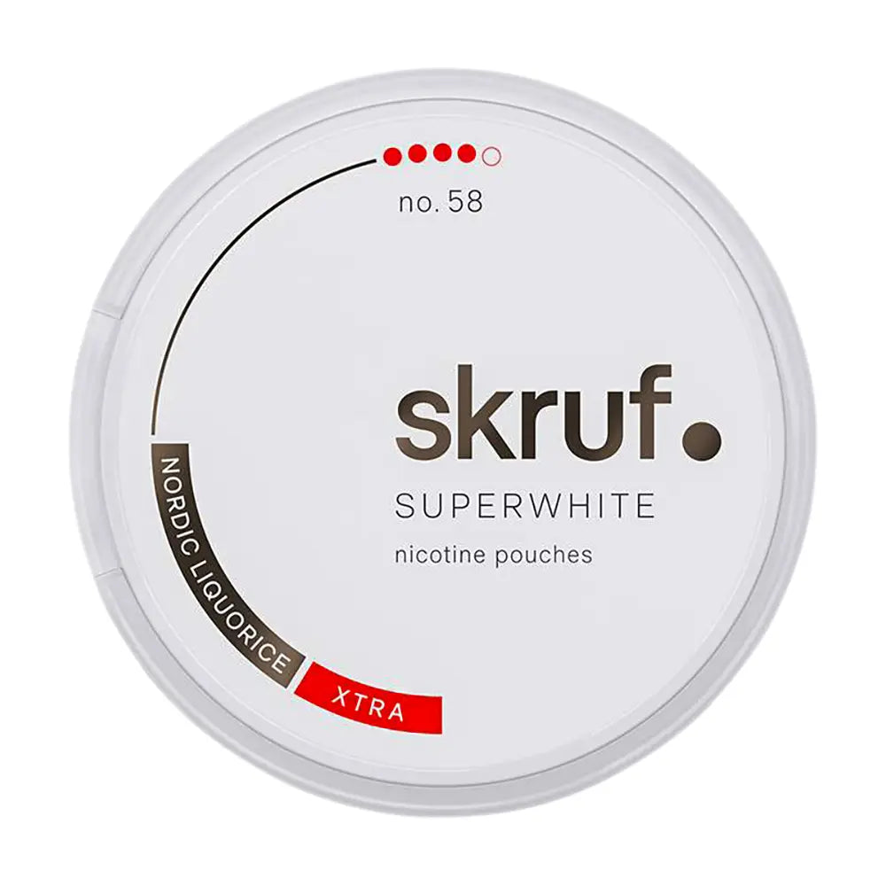 Skruf Superwhite no. 58 Nordic Liquorice no. 58 Exta 4/5 18mg