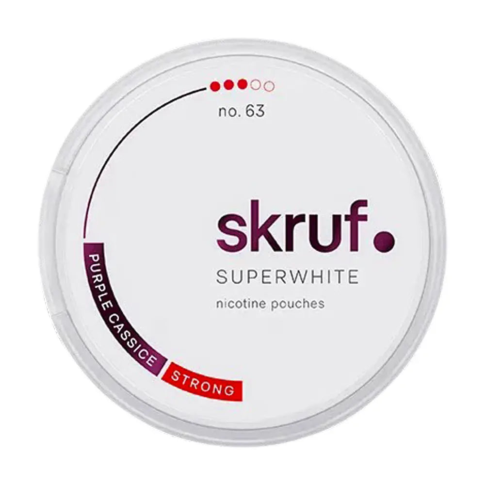Skruf Superwhite no. 63 Purple Cassice no. 63 Strong 3/5 10mg